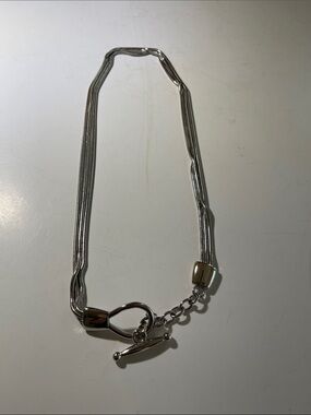 Silver 3-Strand Toggle Belt